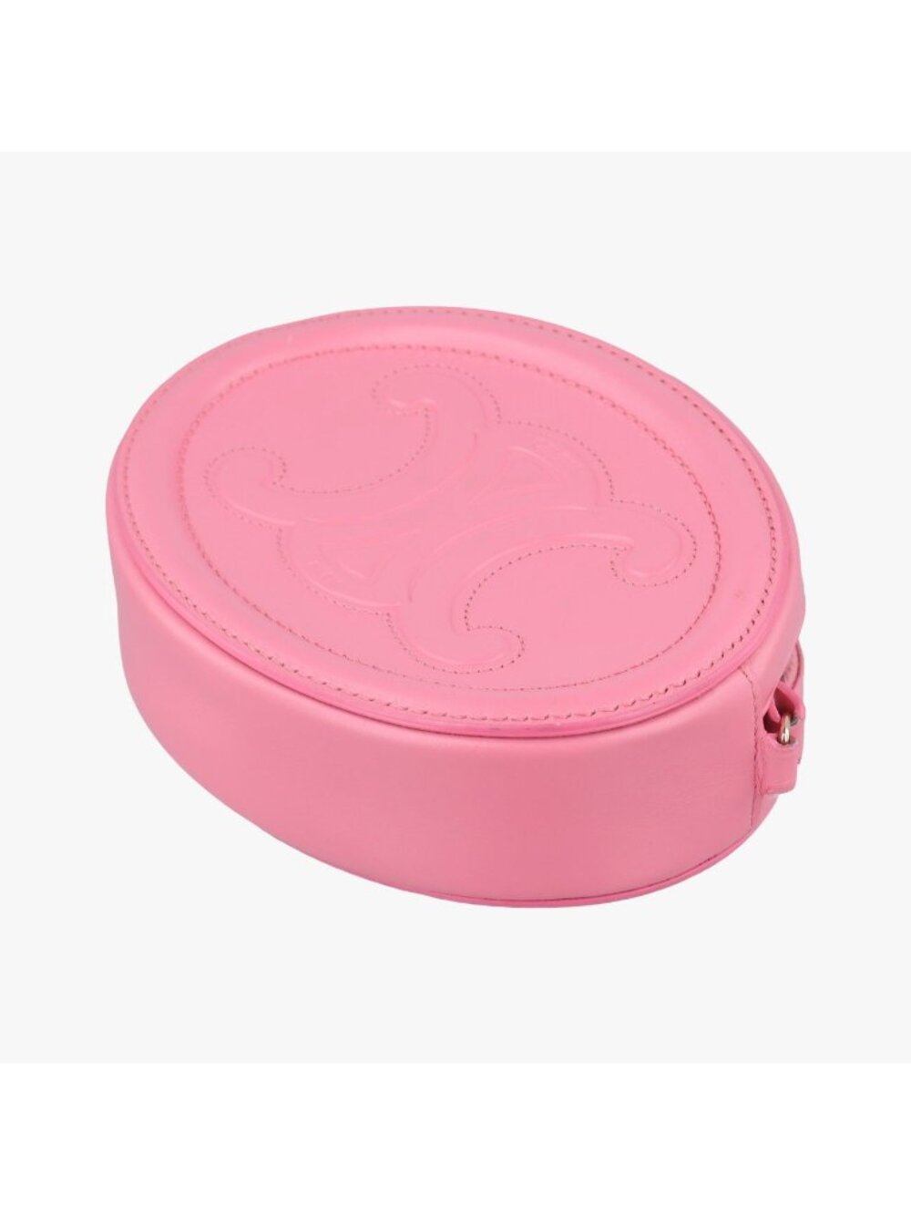 ★SOLD★ Celine Oval Pass Cuir Triomphe Pink Leather Messenger Bag - Picture 4 of 15